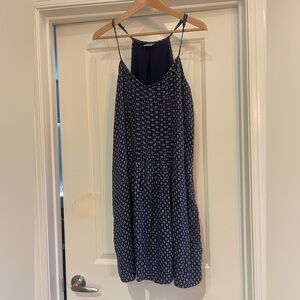 ⭐️Time and Tru Navy Patterned Midi Dress